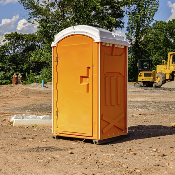 how often are the portable restrooms cleaned and serviced during a rental period in Benton County Oregon